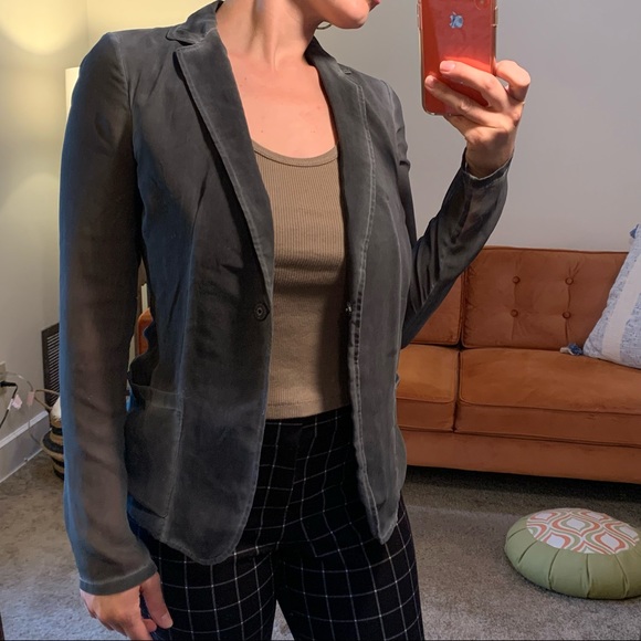 Elie Tahari Abby jacket Grey Fade Sheer Blazer XS - Picture 4 of 16
